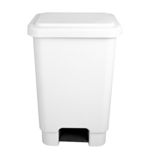 LIXEIRA 100L C/PEDAL BRANCA - LAR PLASTICOS