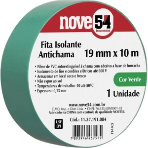 FITA ISOLANTE VERDE 19MM X 10M - NOVE54