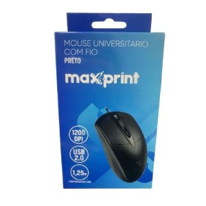 MOUSE USB OPTICO PRETO - MAXPRINT