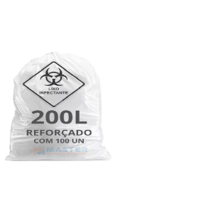 SACO PARA LIXO 200L BRANCA INFECTANTE PCT 100 UNID - RAVA