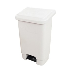 LIXEIRA 50L C/PEDAL BRANCO - LAR PLASTICOS