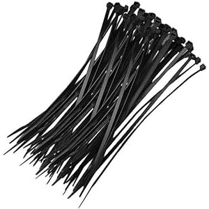 ABRACADEIRA NYLON PRETA 2,5MM X 200MM 100UN - NOVE54