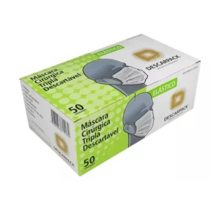 MASCARA CIRURGICA TRIPLA COM ELASTICO - DESCARPACK