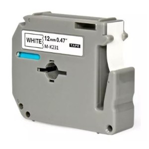 KIT COM 10 FITAS COMPATIVEIS PARA ROTULADOR MK231 BRANCA 12MM