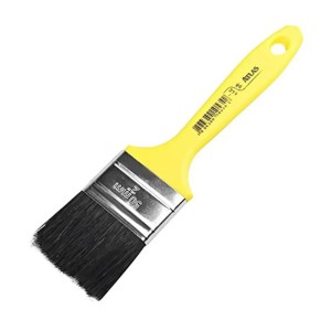 PINCEL TRINCHA 2 1/2 CABO AMARELO CERDA PRETA - ATLAS