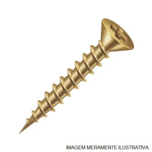 PARAFUSO MADEIRA BICROMATIZADO CHIPBOARD  4.0 X 40 BELLENUS