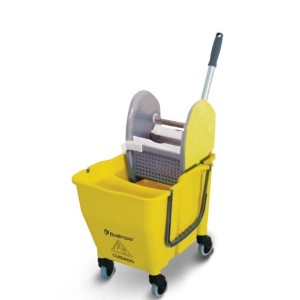 BALDE ESPREMEDOR DOBLO FLEX 30L 2 AGUAS AMARELO - BRALIMPIA