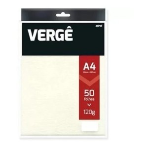 PAPEL VERGE 180G 50FL BRANCO - SPIRAL