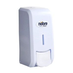 DISPENSER P/SABONETE LIQ E ALCOOL GEL 800ML BRANCO (C/RESERV) - NOBRE