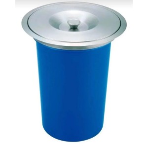 LIXEIRA DE EMBUTIR PARA PIA BANCADA 5L ACO INOX 304