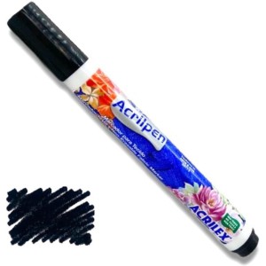 CANETA PARA TECIDO PRETA - ACRILEX